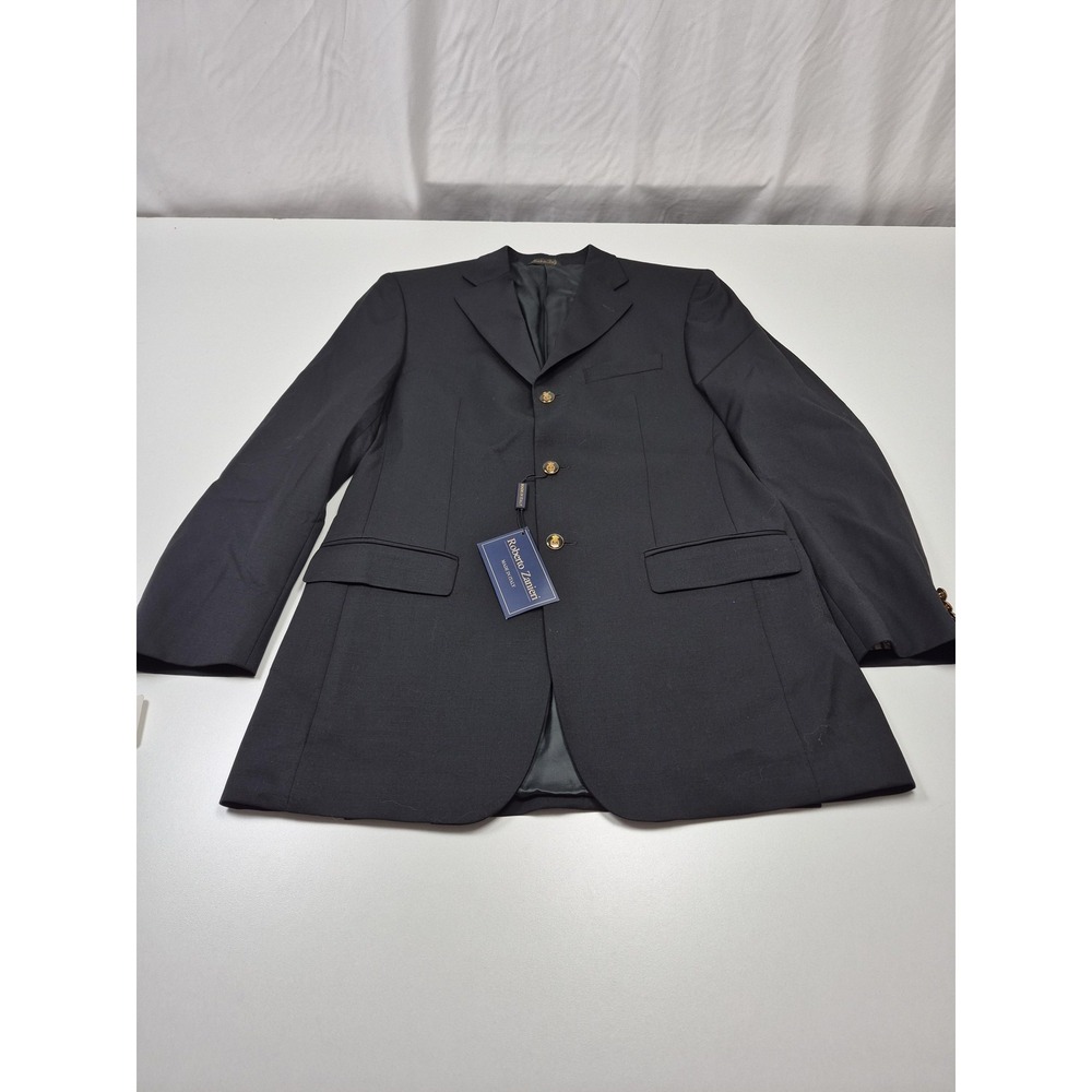 Roberto Zanieri Blazer Mens 40L Super 100s Wool Made In Italy Jacket NWT Reda